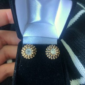 J. Crew gold tone crystal earring